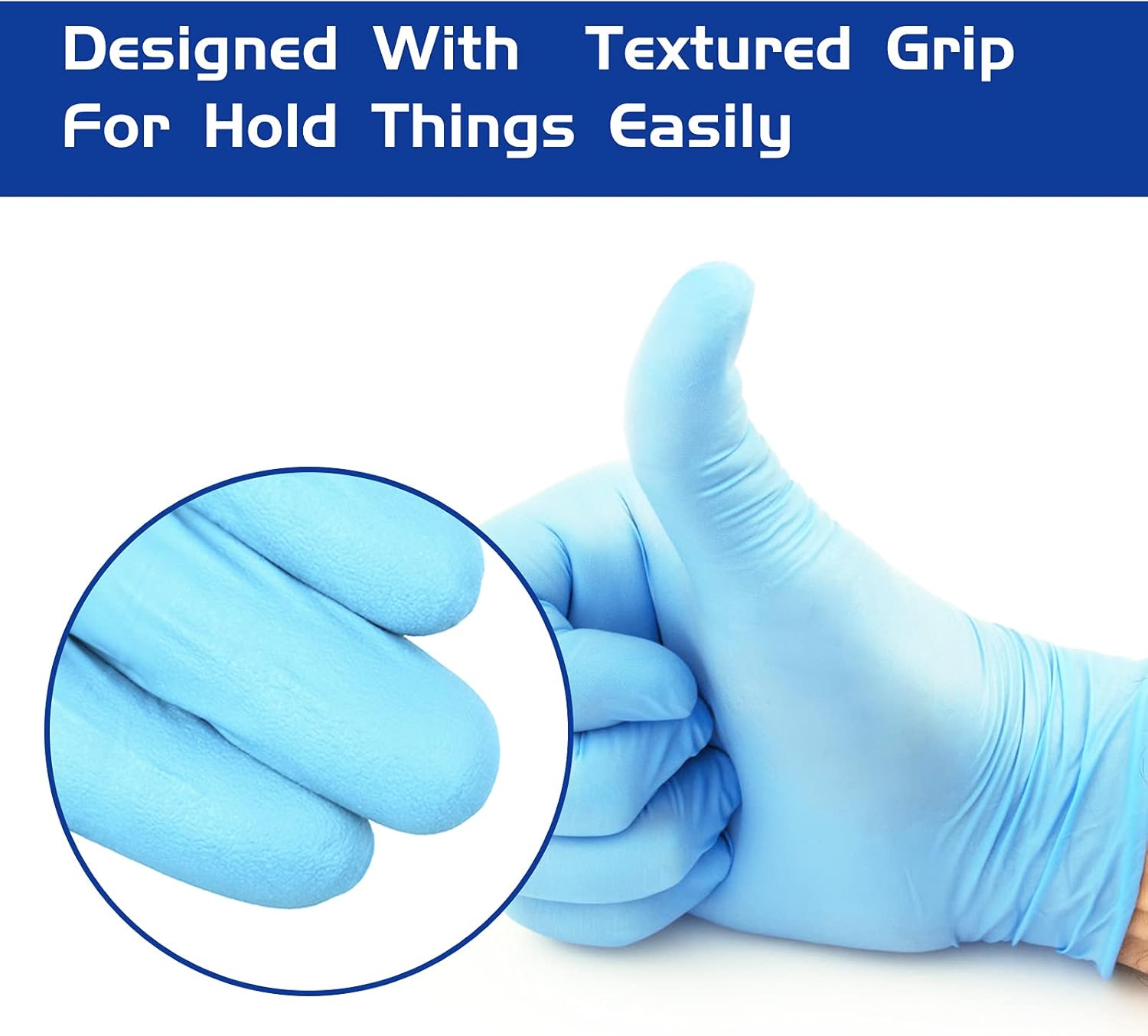 Disposable Nitrile Gloves, Powder-Free, Latex-Free Safety Glove for Cleaning, Food Handle, or Automotive(Medium Size, 100 Pack) - - 