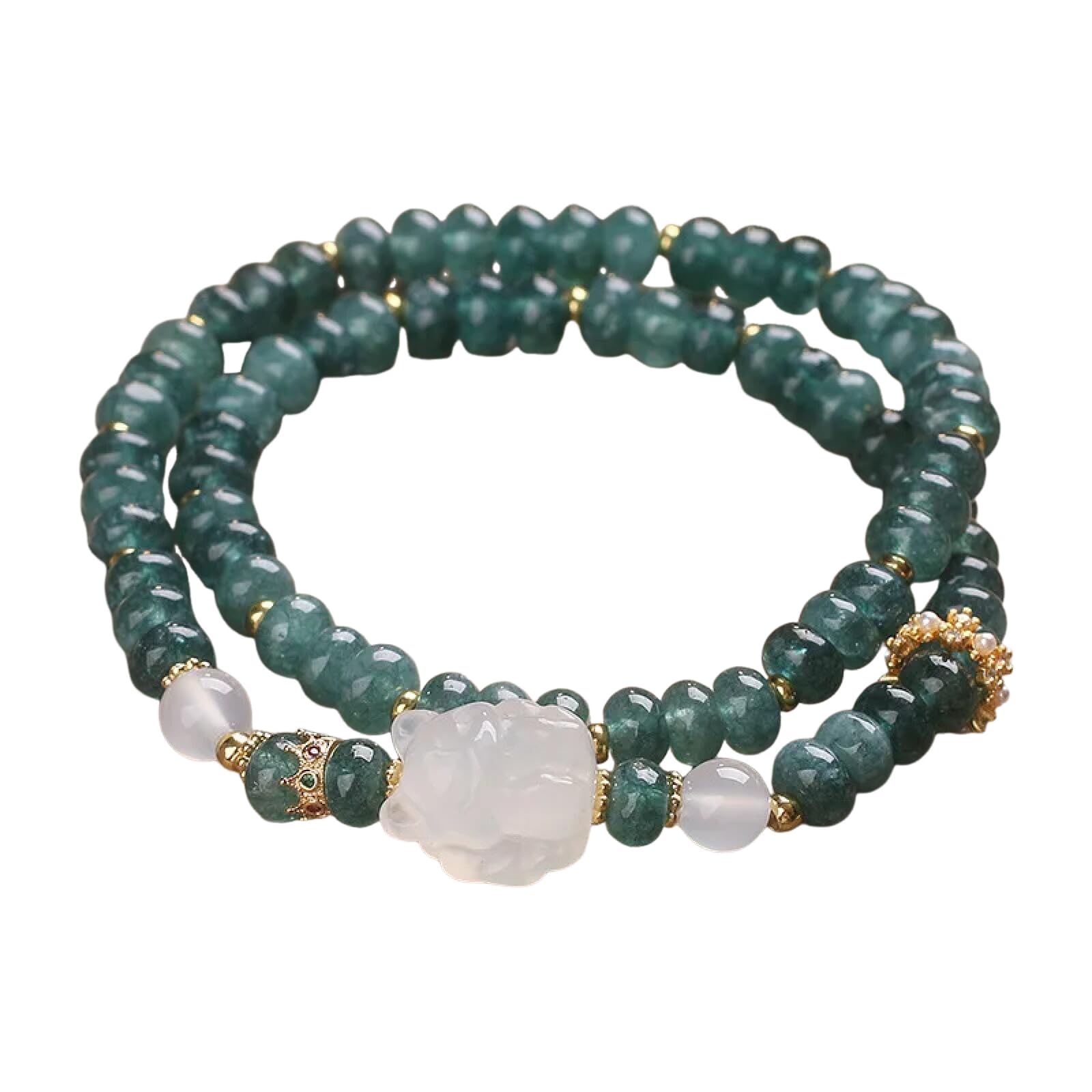 Bracelets en jade colorés et perles d'eau rétro classic