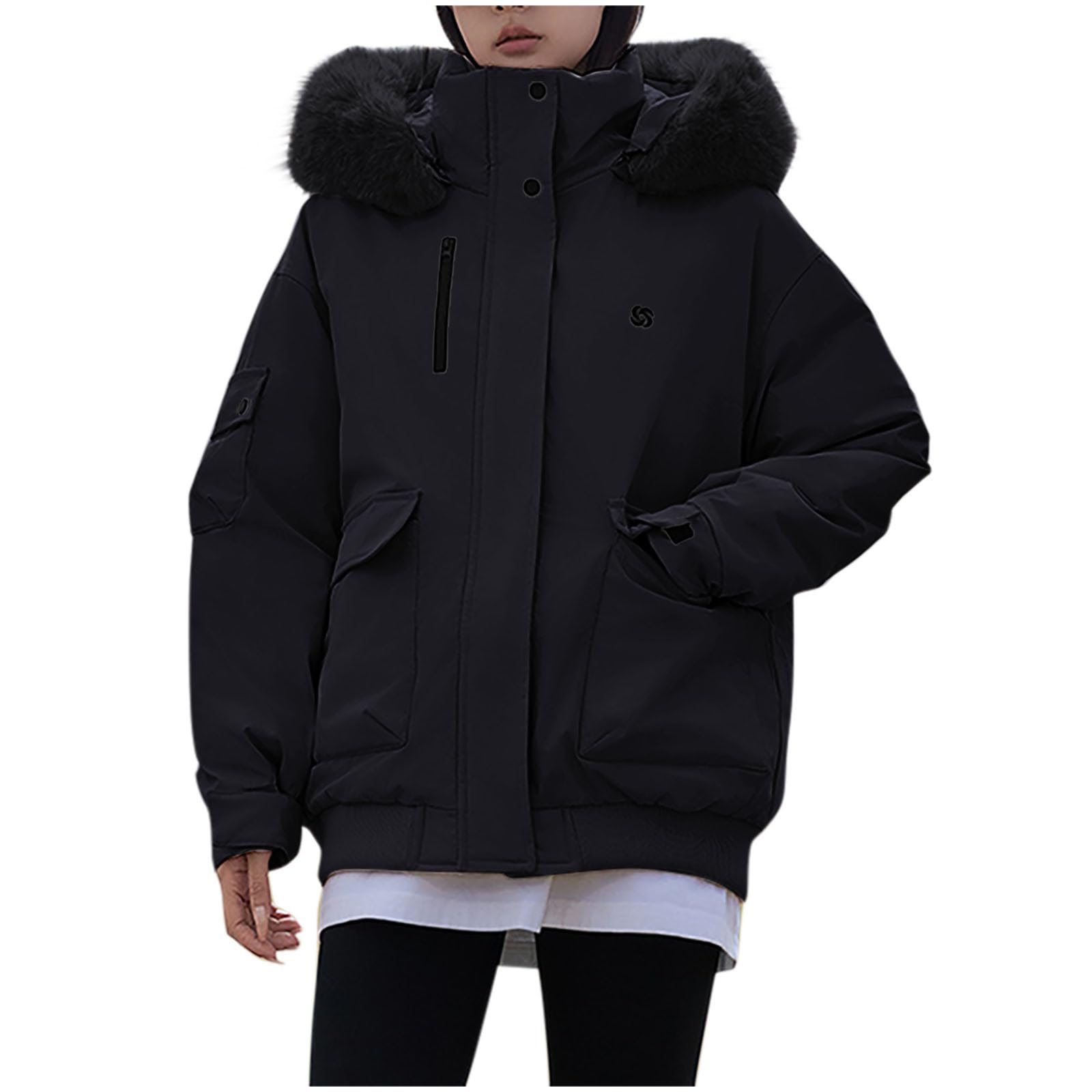 HAOLEI Piumino Trapuntato Da Donna Leggero Con Cerniera Cappotto Corto Imbottito Con Tasche Cappotto Piumini Ultraleggero Pesante Giubbotti Imbottiti Giubbini Giacca Imbottito Invernale