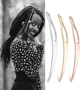 Crochet Hooks for Dreadlocks, 3Pcs Interlocking Tools for Locs, Sisterlock and Dreadlocks Starter Tightening Accessories for Dreads. Easy Locking Needle Hair loc Maintenance Tool Kit