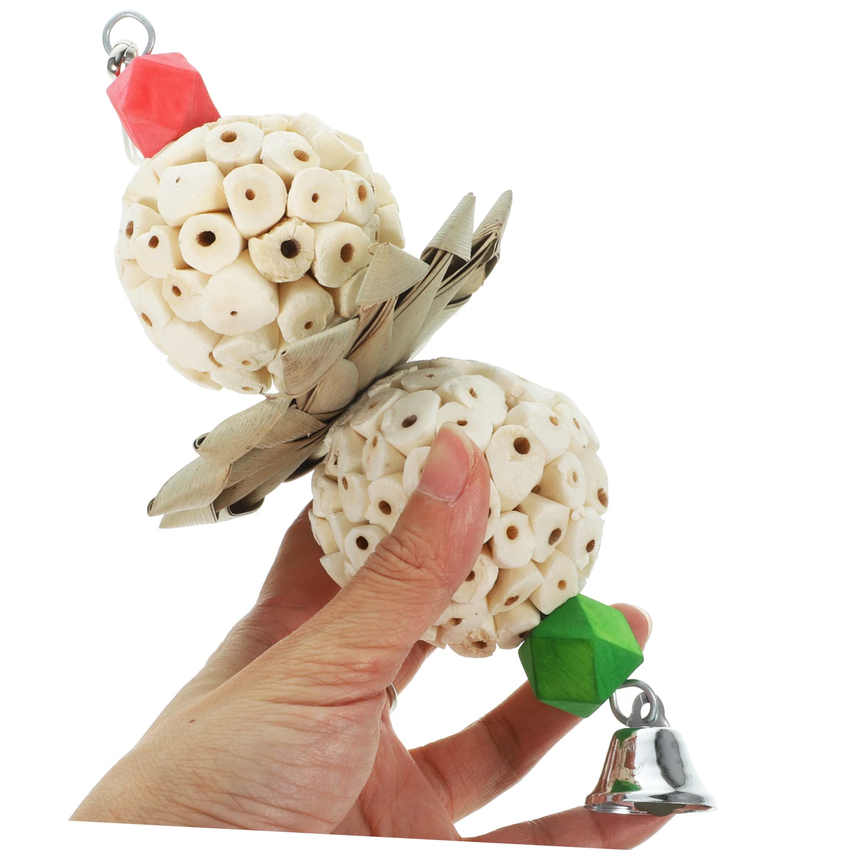 VANZACK Jouet à Mâcher pour Oiseaux Accessoire Rustique pour Perroquets Et Perruches Jouet Suspendu Amusant pour Cage à Oiseaux pour Lutter Ennui