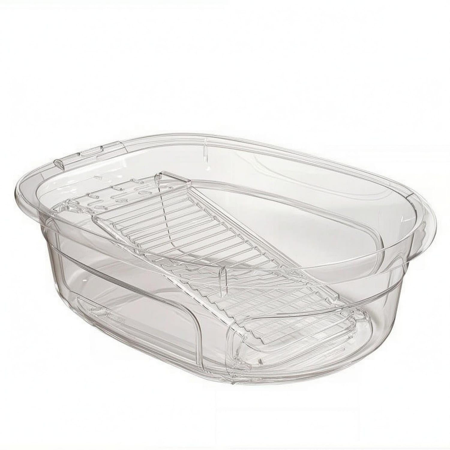 Integrated Washboard Laundry Wash Tub Thickened Washing Tub Transparent Soap Dish Basin Anti-Slip, Jumbo-image-6