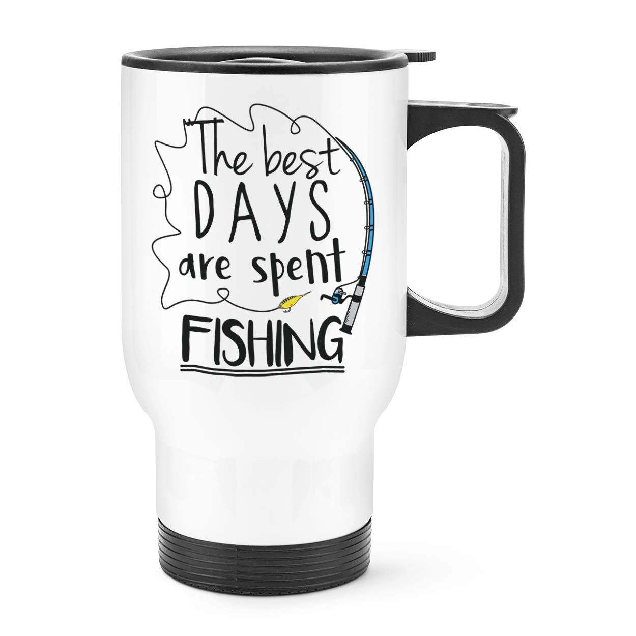 The Best Days are Spent Fishing Travel Mug Cup with Handle