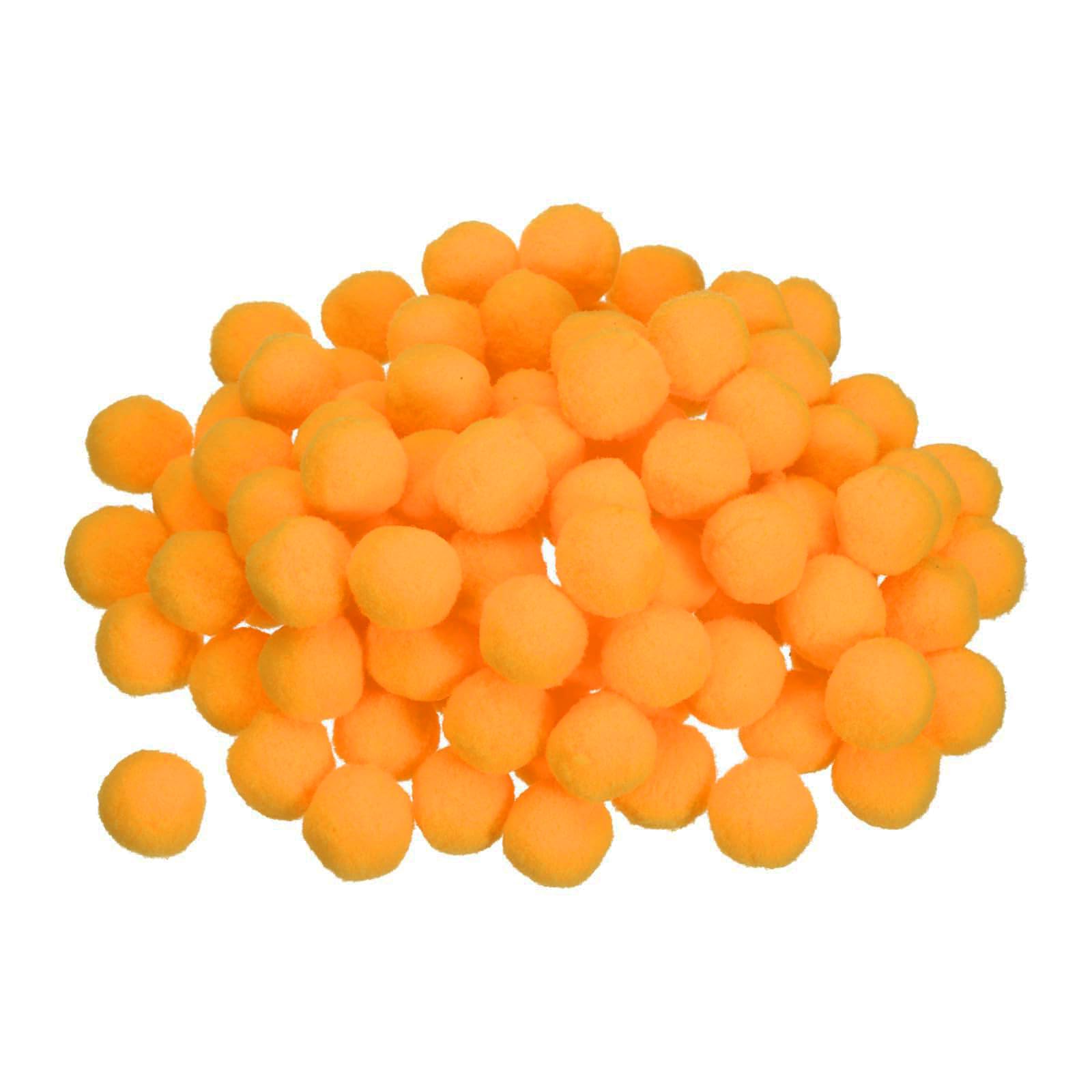 Unifizz 100Pcs Pom Felt Balls, 2cm Yellow Fabric Pom Poms for Crafts, DIY Decor and Festive
