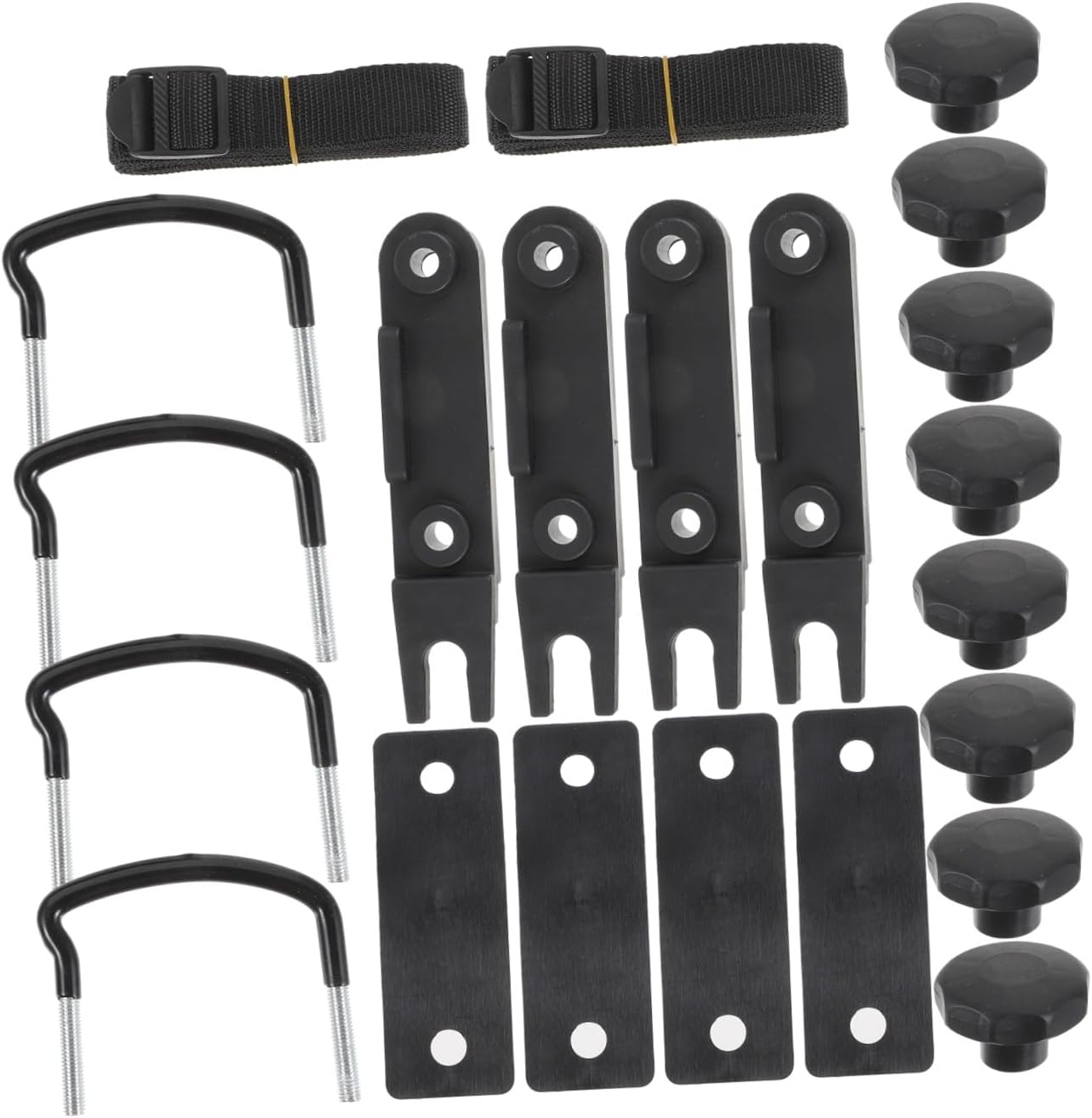 1 Set U Brackets Roof Rack Mounting Bracket Set for Cars U Bolt Cargo Carrier Clips Easy Install Car Mounting Fitting Durable Accessories for Improved Comfort