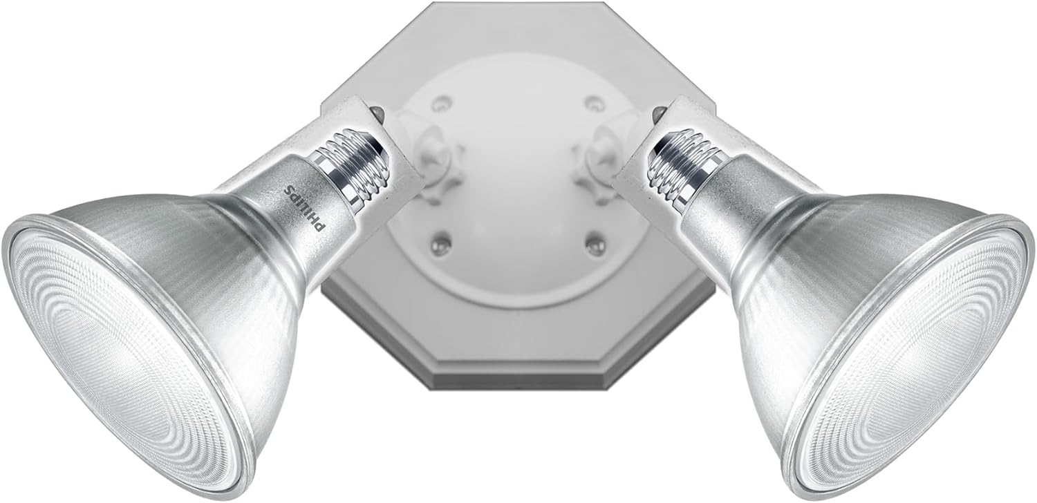 Philips LED 120W PAR38 4-Pack Bright White (3000K) 1200 Lumen (13W = 120W) Dimmable Flicker-Free Light Bulbs 13 Watts