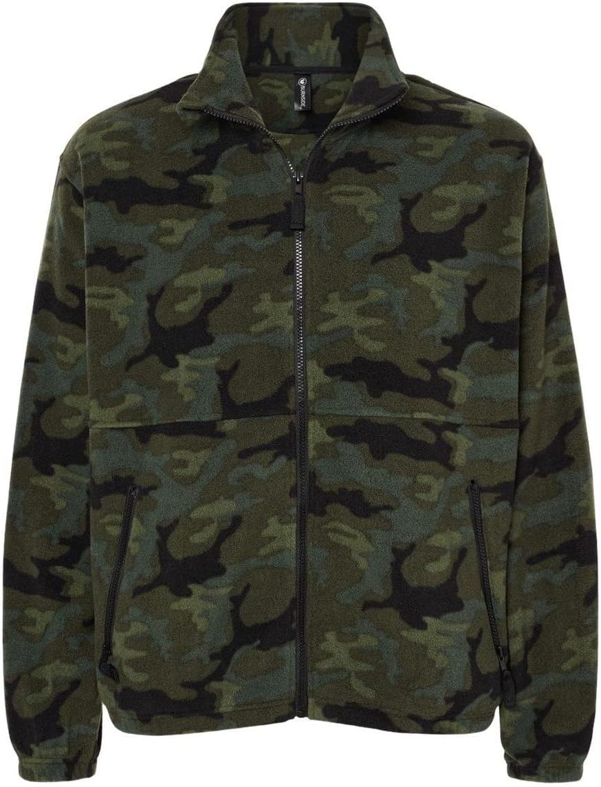 Burnside - Polar Fleece Full-Zip Jacket - 3062 - S - Green Camo