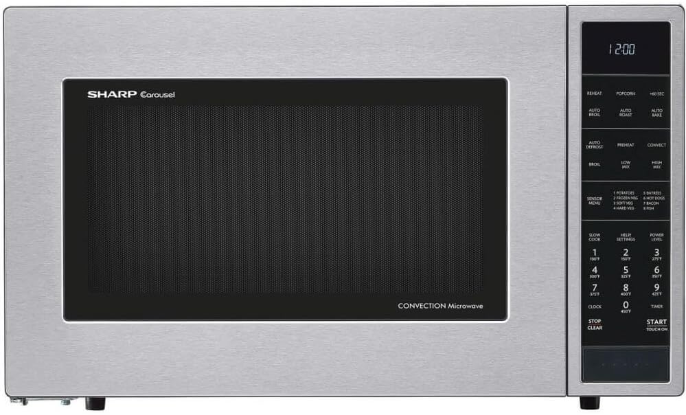 SMC1585BS 1.5 cu. ft. 900W Sharp Stainless Steel Carousel Convection + Microwave Oven
