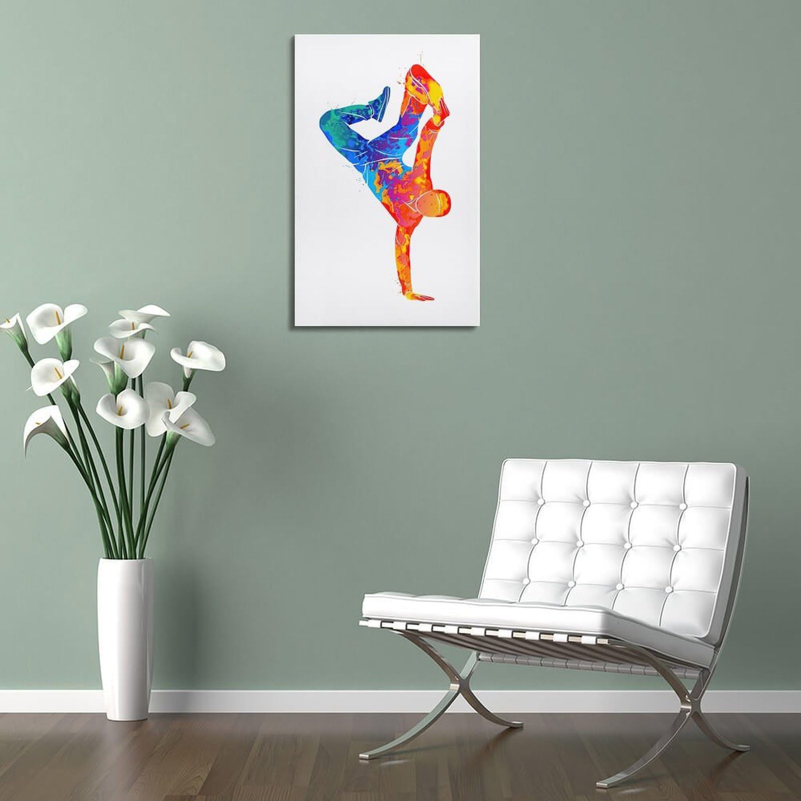 Poster da parete su tela, motivo: ballerina hip hop, sport estremi, decorazione moderna per camera da letto, 40 x 60 cm