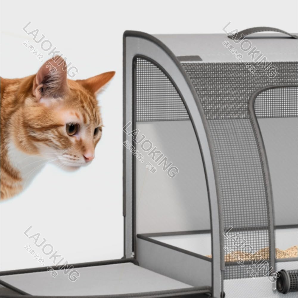 Amazon.co.jp: LAJOKING 車用ペット猫ケージ、旅行用犬ケージ、猫用