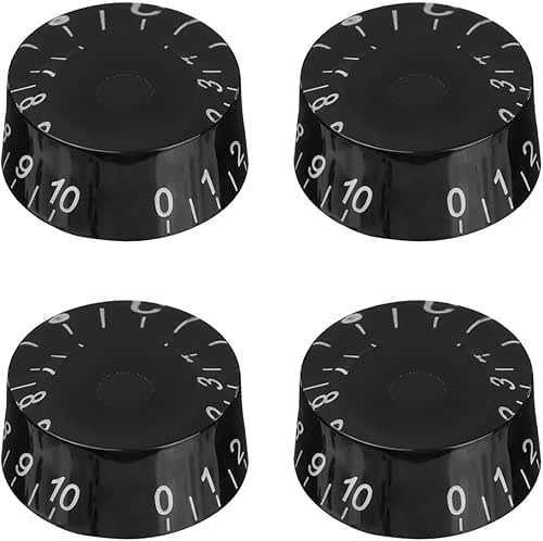 4pcs Electric LP Guitar Knobs Black Speed Volume Tone Control