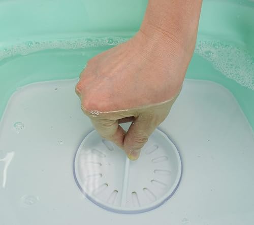 Miniatura 3 de SAMMART Sartén plegable de 7.5L (2 galones) con tapón de drenaje, lavabo de lavado plegable, tina portátil para lavar platos, bandeja de