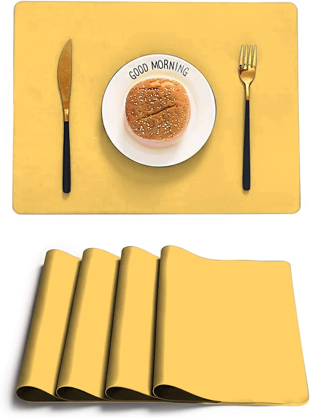 Silicone Placemats for Dining Table, Heat Resistant Table