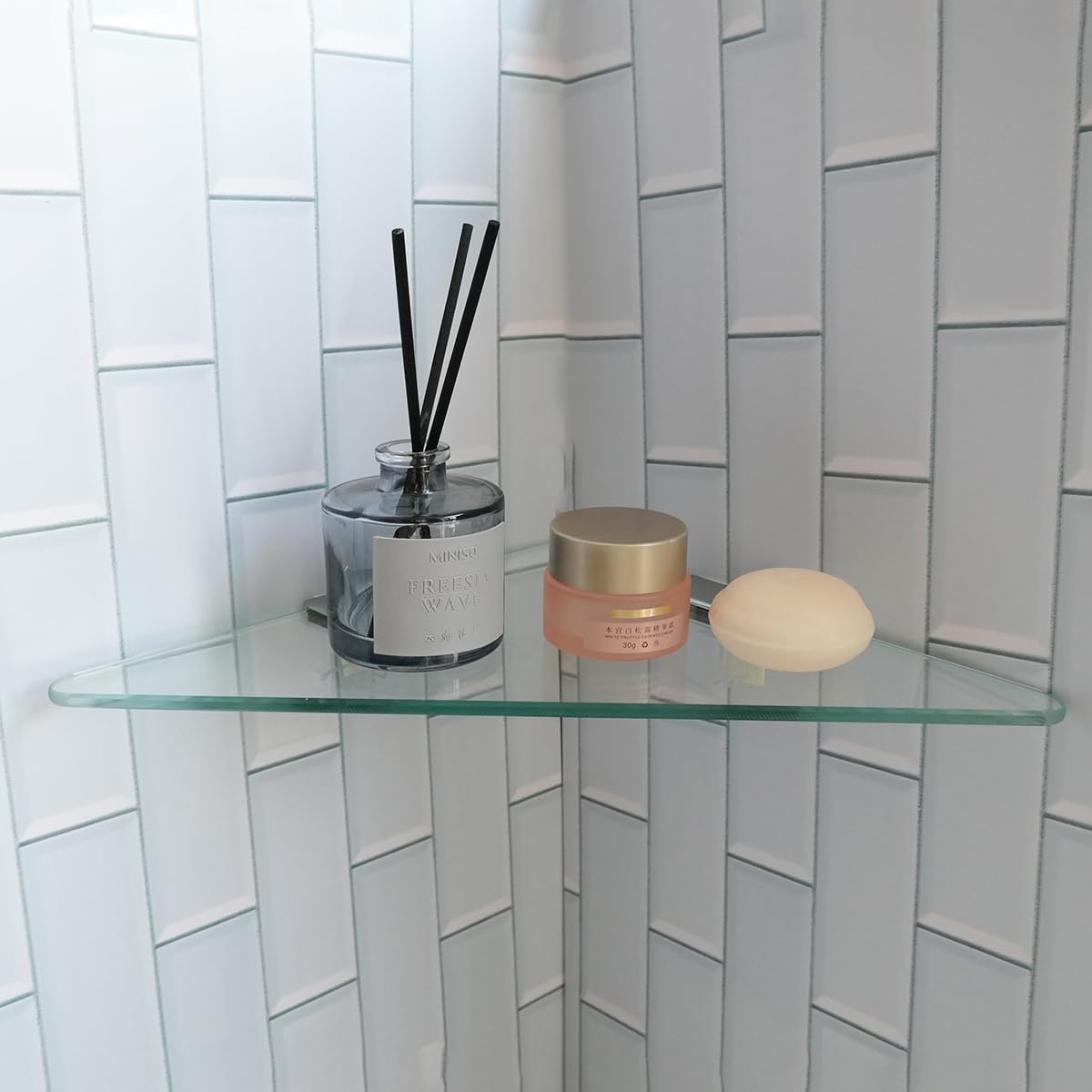 Estantes de Vidrio para Baño Montaje en Pared Acero Inoxidable Estantes de Baño de Esquina de Organizador Baño Estante De para Baño Cocina