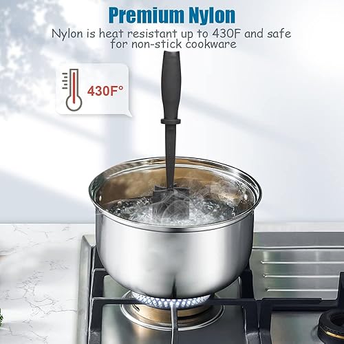 Miniatura 6 de FENDIC Picador de carne, picador de hamburguesas resistente al calor, picador de carne de nailon antiadherente para carne de res molida, carne de