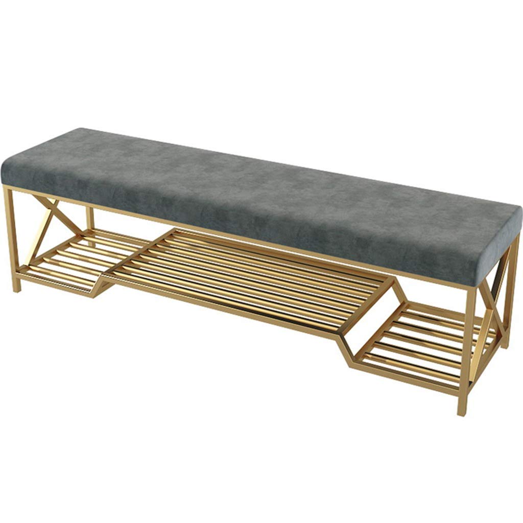 Banc d'entrée avec rangement chaussures pour un salon ou magasin bien rangé