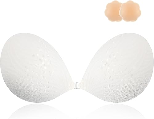 Niidor - Sostén adhesivo de silicona sin tirantes para vestido sin espalda