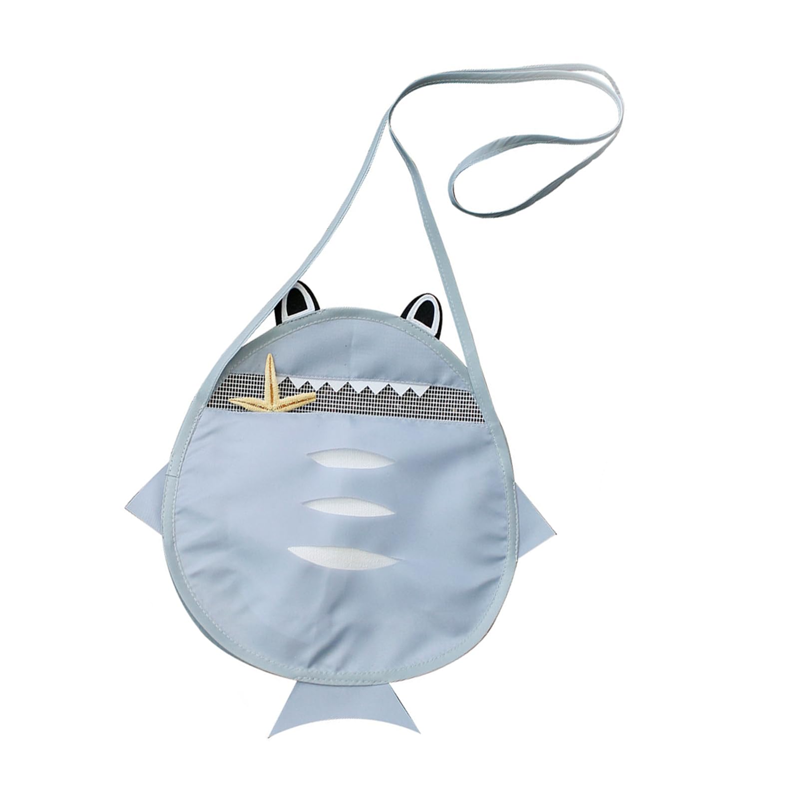 Auony Mesh Beach Bag, Quick Dry Seashell Mesh Bag Shell Bag Beach Toy Bags for Holding Childrens' Toys, Swimsuit & Seashell