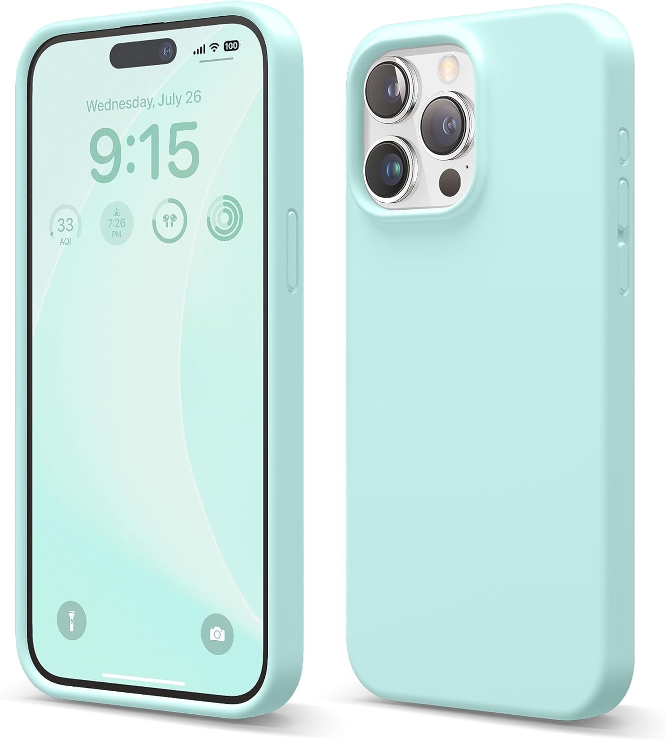 Erams Online Back Cover for iPhone 11 Pro Case,[Military Shockproof Protection] Liquid Silicone Case with [Soft Anti-Scratch Microfiber Lining (Mint Green) (B0CVQLV2HW) Amazon Price History, Amazon Price Tracker