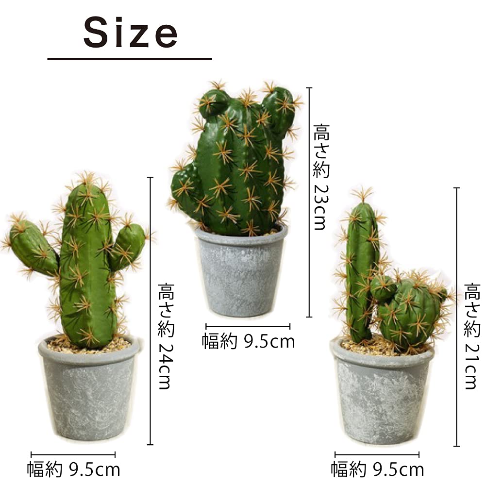サボテン　3つセット Amazon｜Kugusa サボテン 人工 観葉植物 フェイク グリーン インテリア