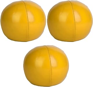 plplaaoo 3 PCS PU Bolas de malabarismo Plawn Jugging Ball Ball para Profesionales para Principiantes Suave y Suave para sostener la lágrima Liviana Resistente a la lágrima Dedo (Amarillo)