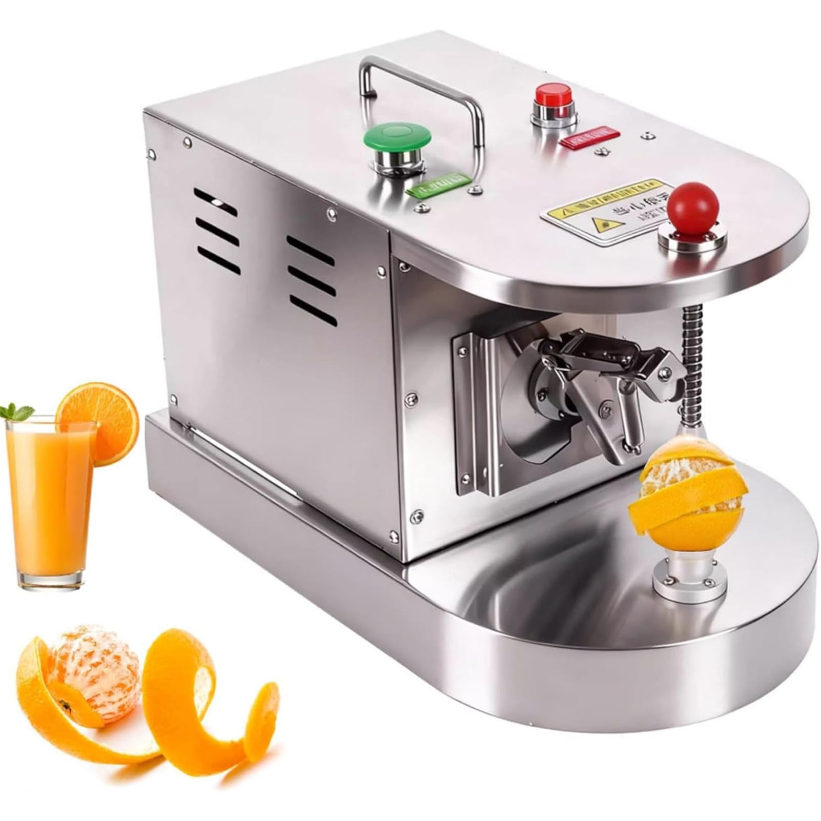 PweKzxt High Speed Automatic Skin Remover,Heavy Duty Orange Peeler,500pcs/h,Electric Lemon Orange Peeling Device,Automatic Citrus & Vegetable Skin Remover,for Lemons Oranges Peaches Kiwis