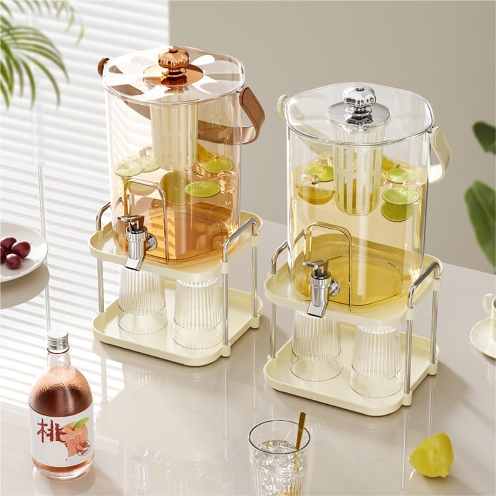 erogatore acqua Contenitori di succo di dispenser di bevande in plastica for distributori di bevande ghiacciate for feste in casa for limonata/soda/tè bevande tanica