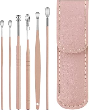 Ear Wax Cleaner, The Most Professional Ear Cleaning Master in 2025Earwax Cleaner Tool Set, Earwax Removal Tool with Portable Keychain PU Leather Case