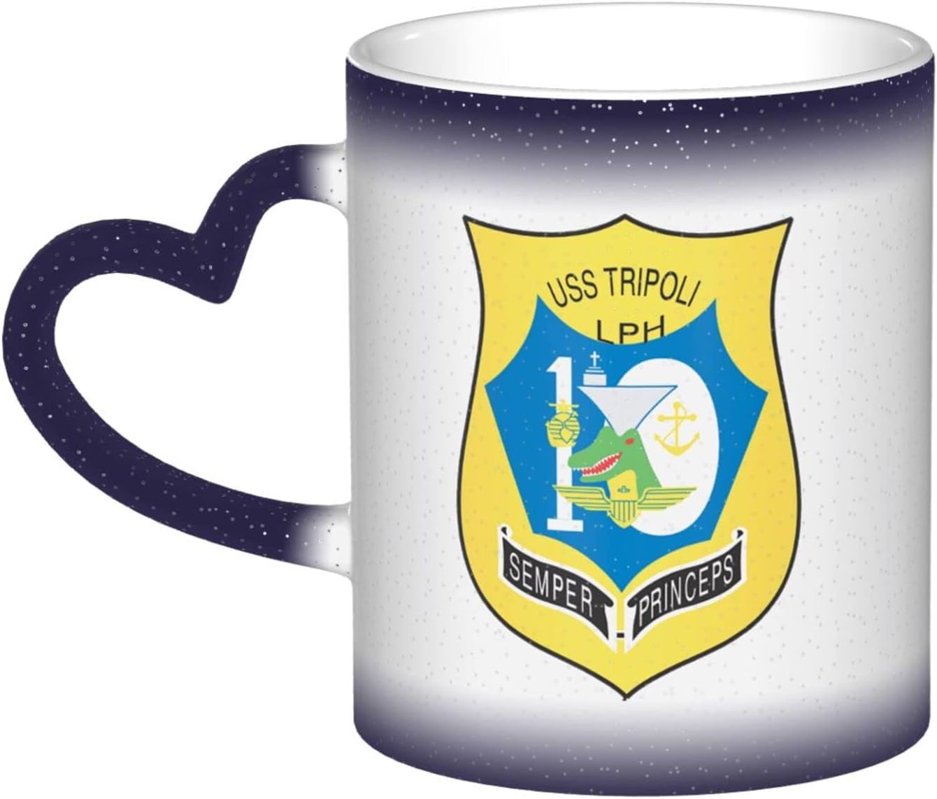 Navy USS Tripoli LPH10 Color Changing Coffee Mug Magic Tea