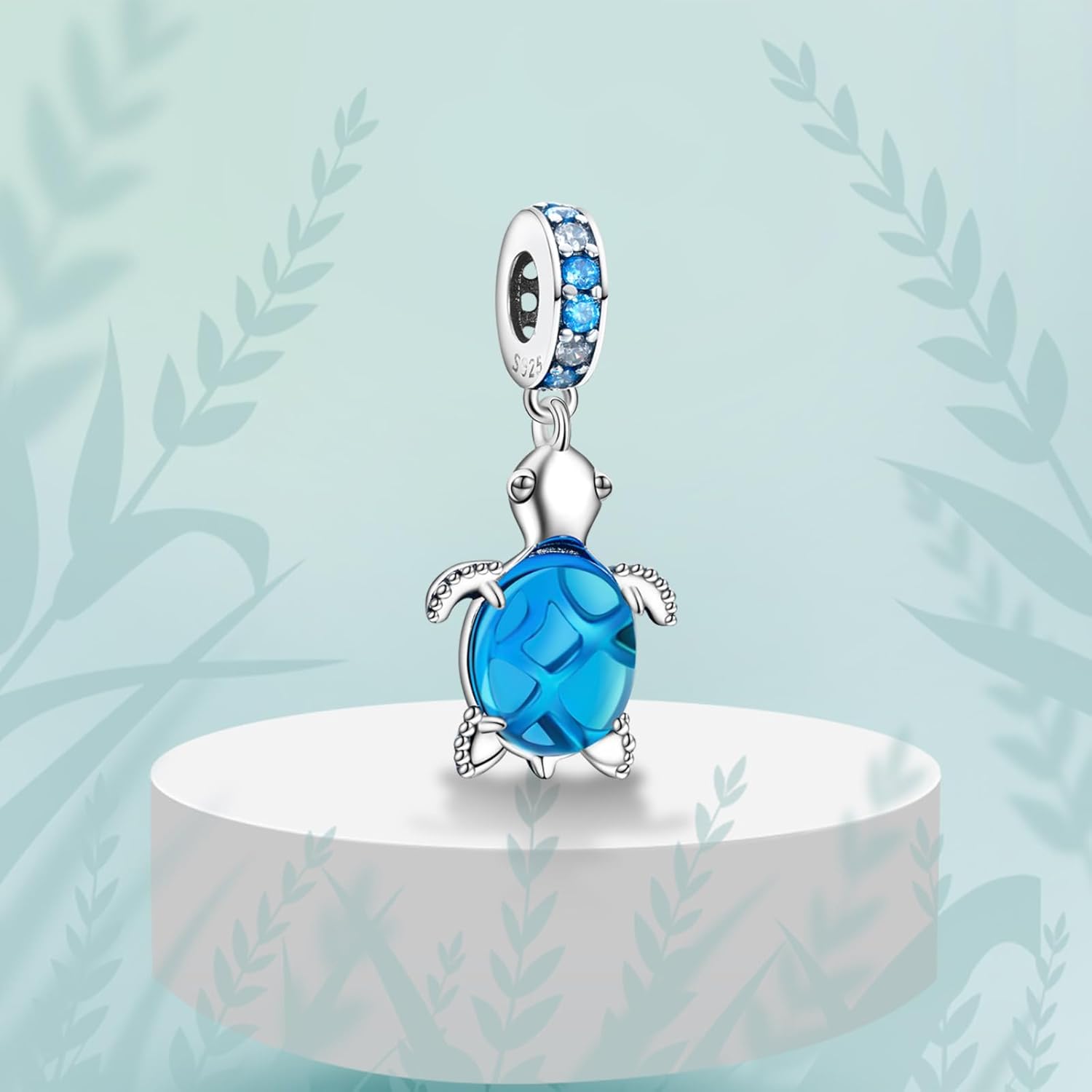 Blue Turtle Charms Pendant 925 Sterling Silver Charm for Women's Bracelet Necklace Pendant Jewelry Gifts For Friends - Image 4