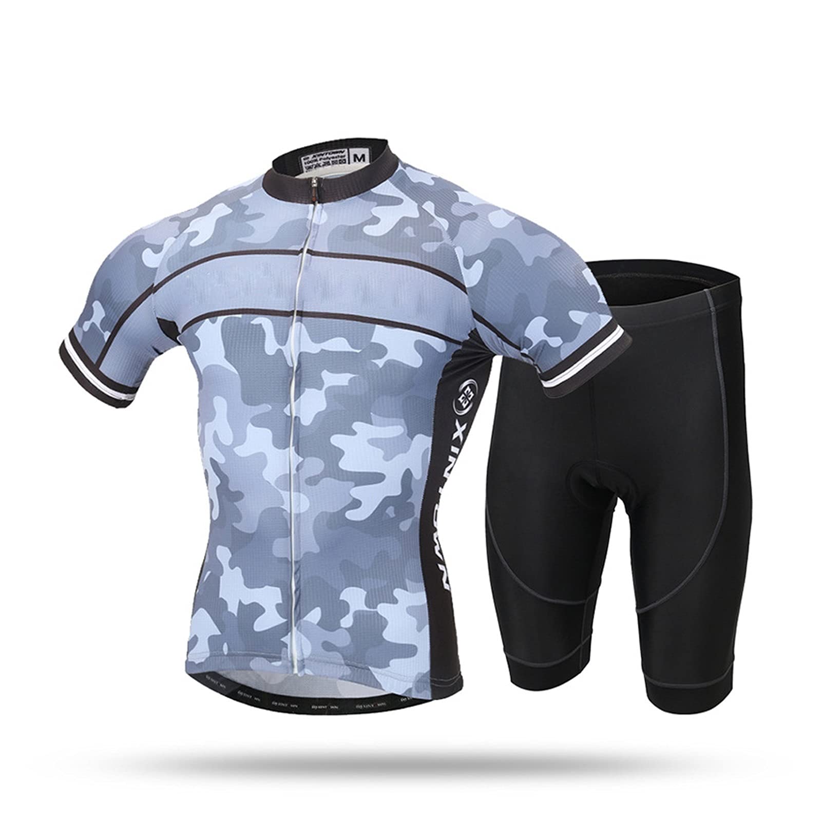 Męska odzież kolarska Mężczyźni Jazda na rowerze Jersey Set Summer Mountain Bike Clothing Odzież z krótkim rękawem Oddychająca koszula rowerowa z czarnymi wyściełanymi szorty Męskie koszulki kolarskie
