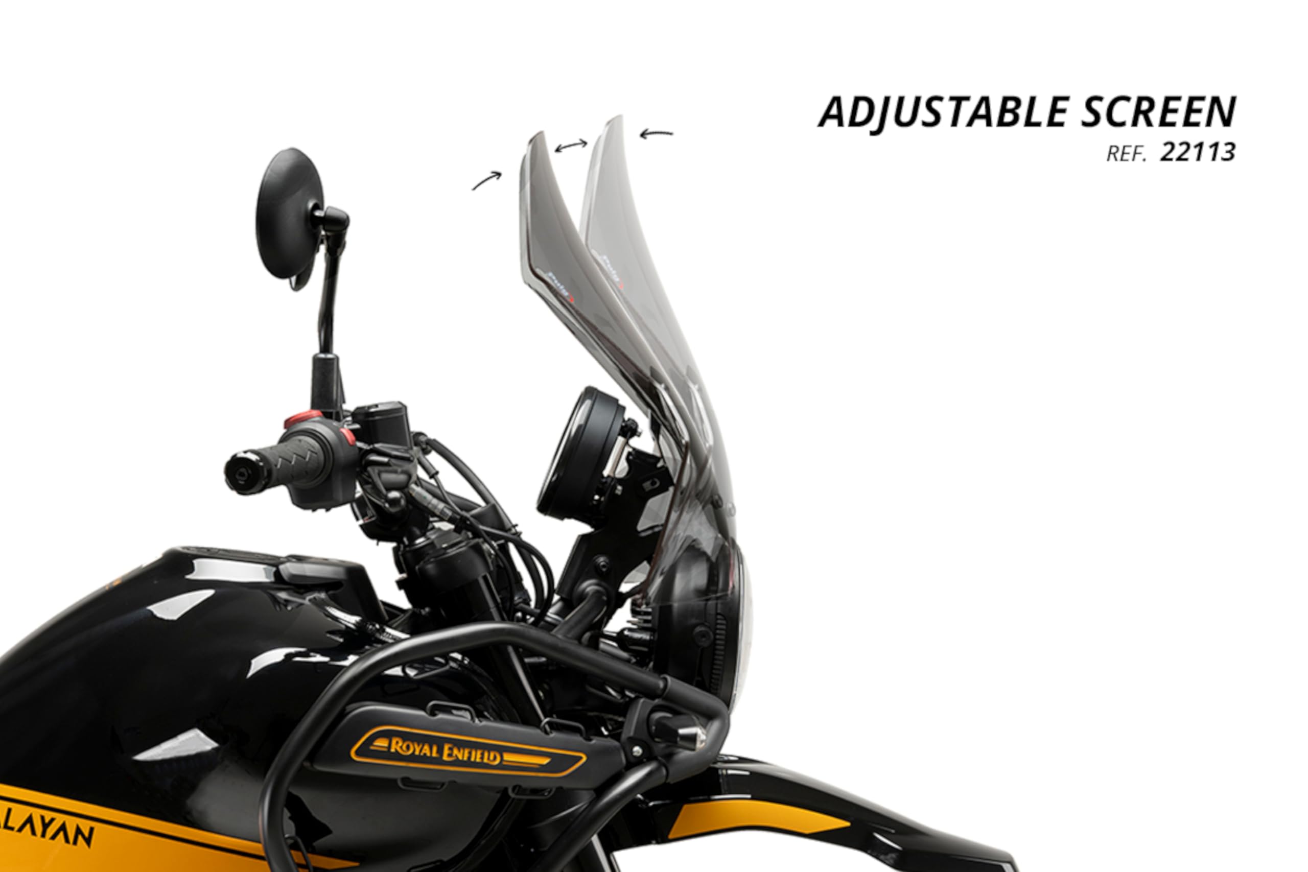 Puig 22113H Regulowana przednia szyba – ochrona aerodynamiczna i innowacyjna konstrukcja dla Royal Enfield Himalayan 450 2024-2025, przydymiona