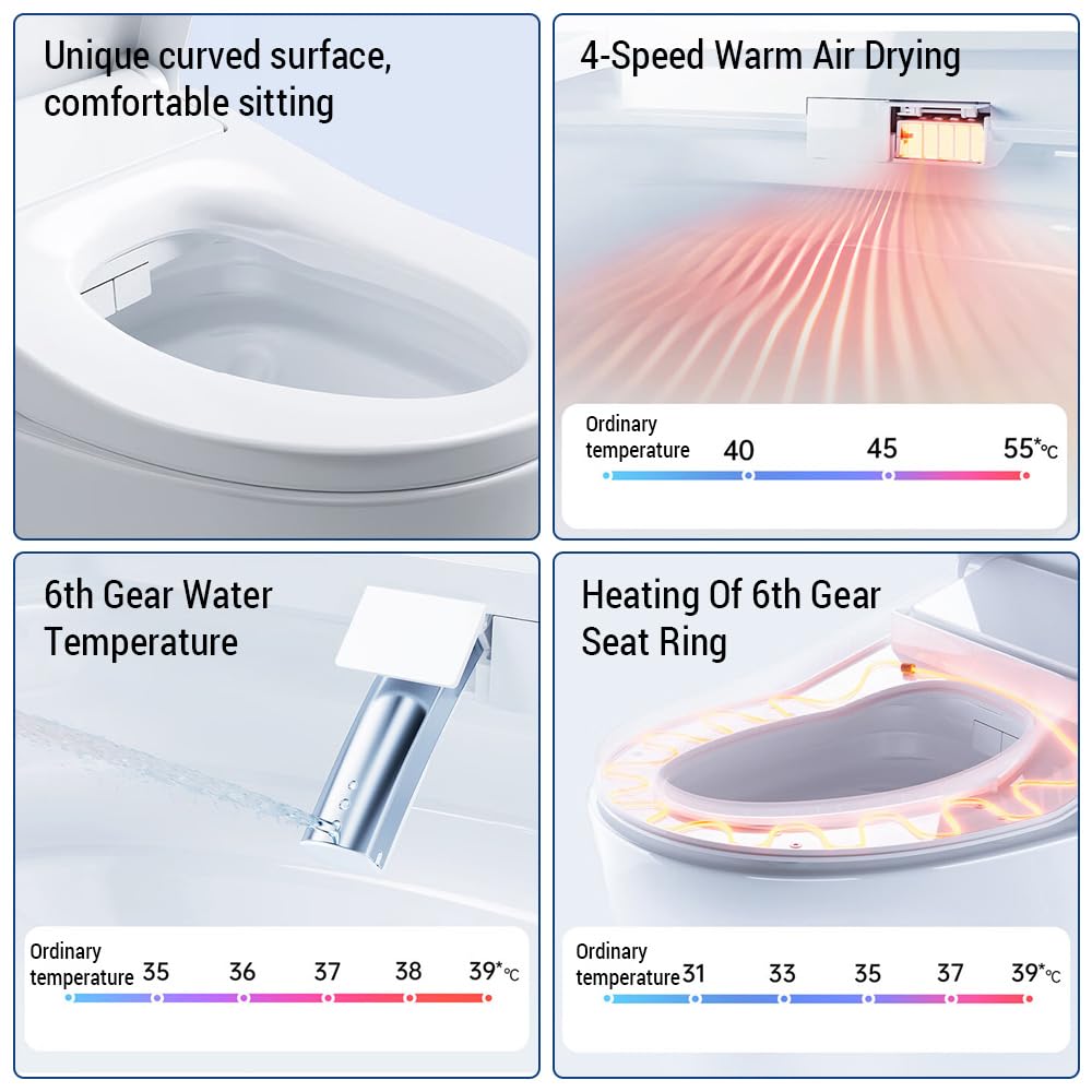 Sedile WC Bidet Elettronico, Riscaldato, (Spina Europea)