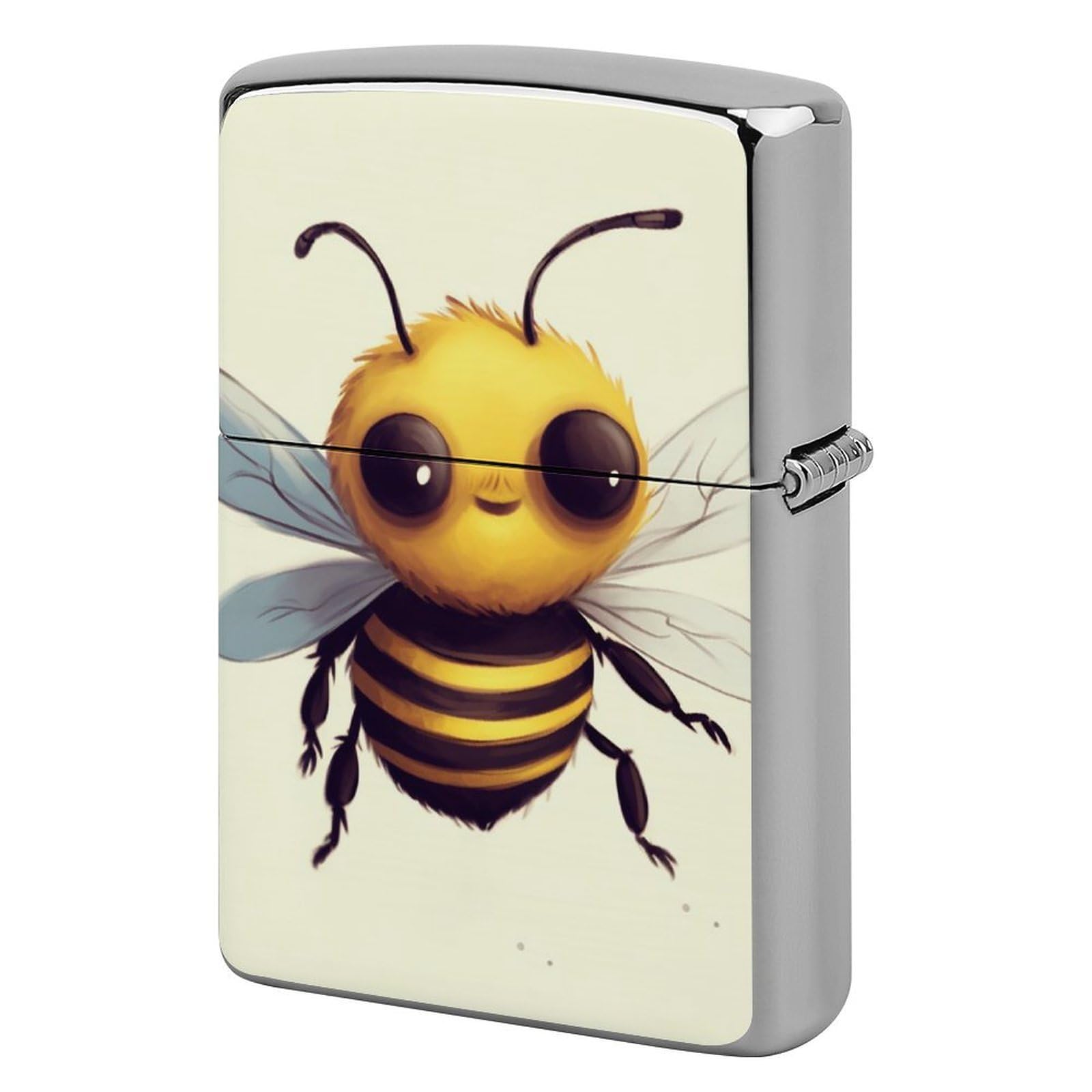 Cute Bee Lighter Cover for Men, Personalized Lighter Case for Birthday Gift, Flip-Top Lighters Protective Cover, Portable Lighters Shell for Outdoor, Travel
