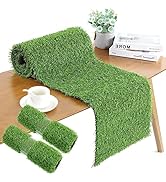 Artificial Grass Table Runner, 2 Pack 14 x 47.2 Inch Faux Grass Green Turf Table Runners Kitchen ...