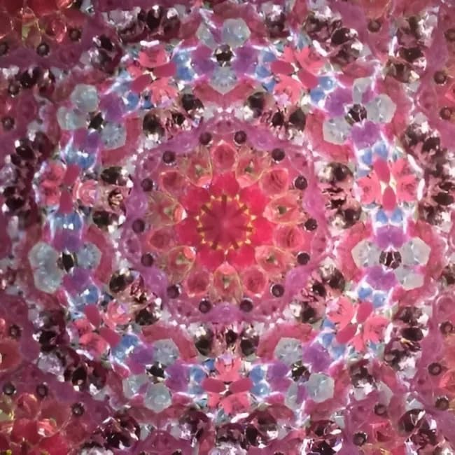 Twilight Ruby Kaleidoscope (11.5cm) - Luxury Gemstones, Unique Handmade in Japan by Ayaka Kobayashi, Adult Collectible, 14+