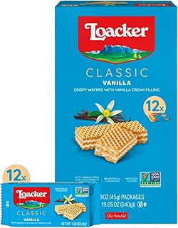 Loacker Classic Vanilla Wafers - Premium Crispy Vanilla Wafer Cookies wi...