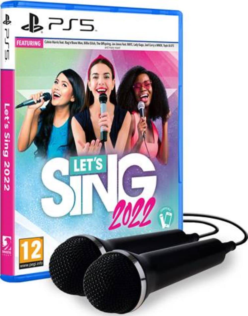 Ravenscourt RAVENS COURT 1180490 Let's Sing 2022 - Double Mic Bundle,Black