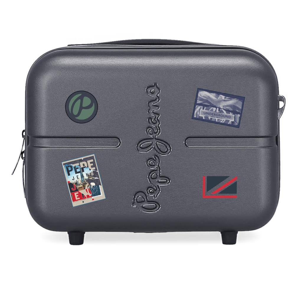 Pepe Jeans Chest Neceser Adaptable con Bandolera Azul 29x21x15 cms Rígido ABS 9,14L