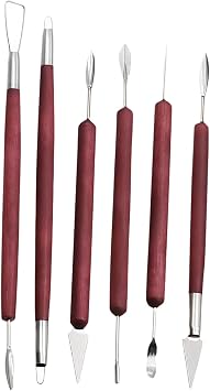 6Pcs Sculpting Tools, Double Ended Stainless Steel Clay Tools