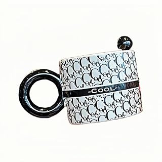 HUMOCHUSON Divertida Taza De Leche De Cerámica Con Estampado Coll, Tazas De Agua Para Pareja, Recuerdo, Color Negro