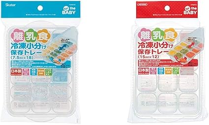 Amazon Co Jp スケーター 離乳食保存容器 クリア 幅14 奥行 高さ3cm Trmr18 離乳食 保存容器 冷凍小分けトレー 12ブロック ベーシック Trmr12 セット買い ホーム キッチン