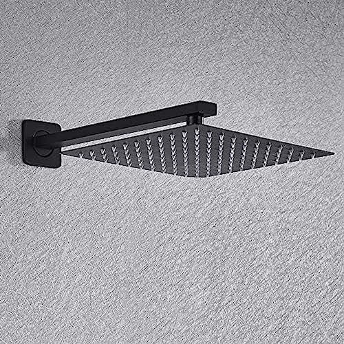 Ensemble de Robinet de Douche Noir Mat Mural et Mélangeur de Baignoire - 4