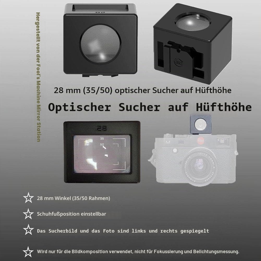 Externer optischer Taillen-Level-Sucher-Teil für Kamera, 28 mm, Kamera-Taillenwaagen-Sucher (35/50 Rahmen)