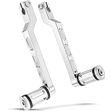 Amazicha Heel Toe Shift Lever Pegs CNC Aluminum Shifter Lever Pegs Fit for Harley Touring Road Glide Street Glide Electra Glide 1988-later FL Softail 1986-later Tri Glide Trikes 2008-later Chrome
