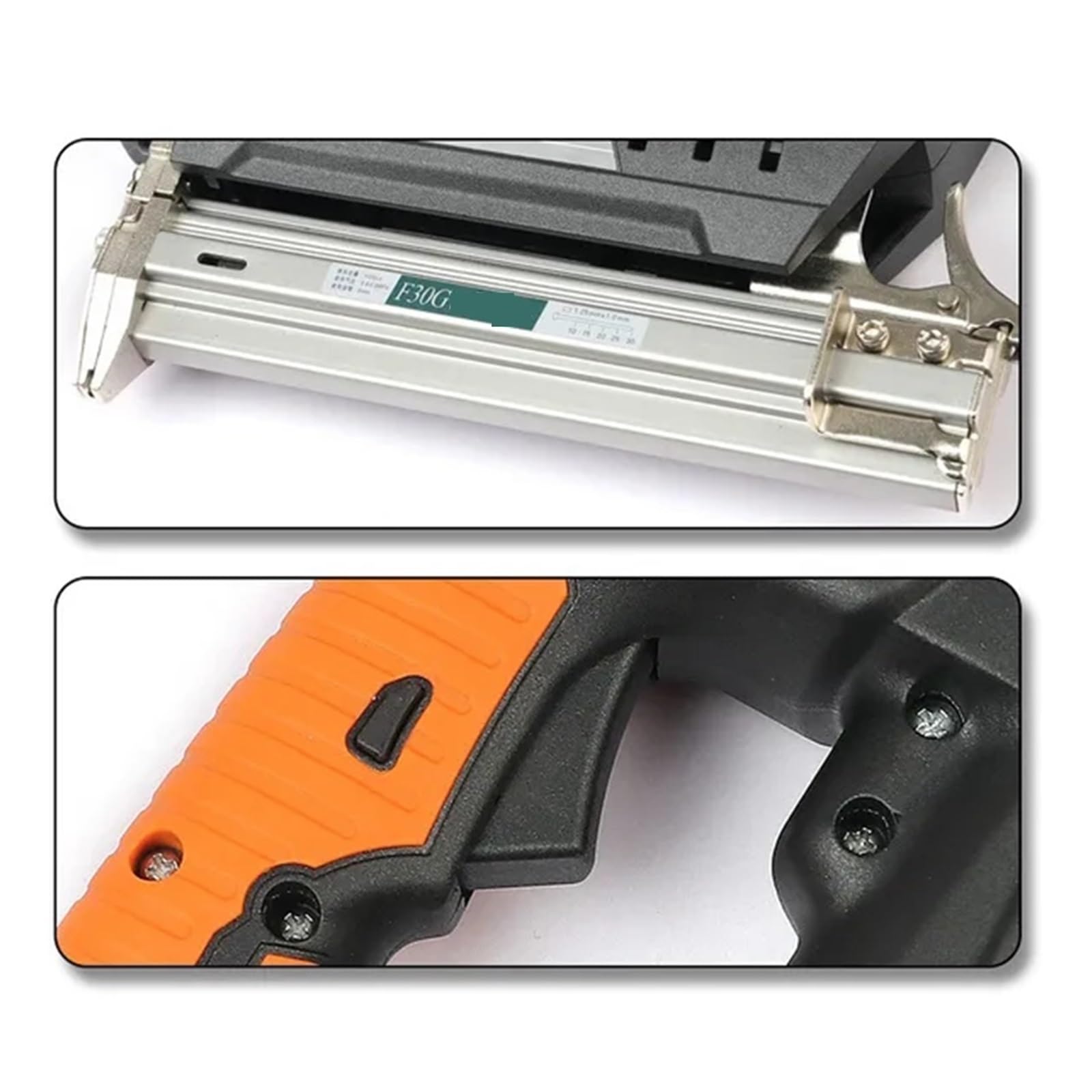 Zszywacz Bezprzewodowy Elektryczny Pistolet Do Gwoździ Na Akumulator 18 V Do Obróbki Drewna F30 Nieprzylepny Pistolet Do Gwoździ Domowy Przenośny Pistolet Do Gwoździ Kodowych Do mocowania materiałów,