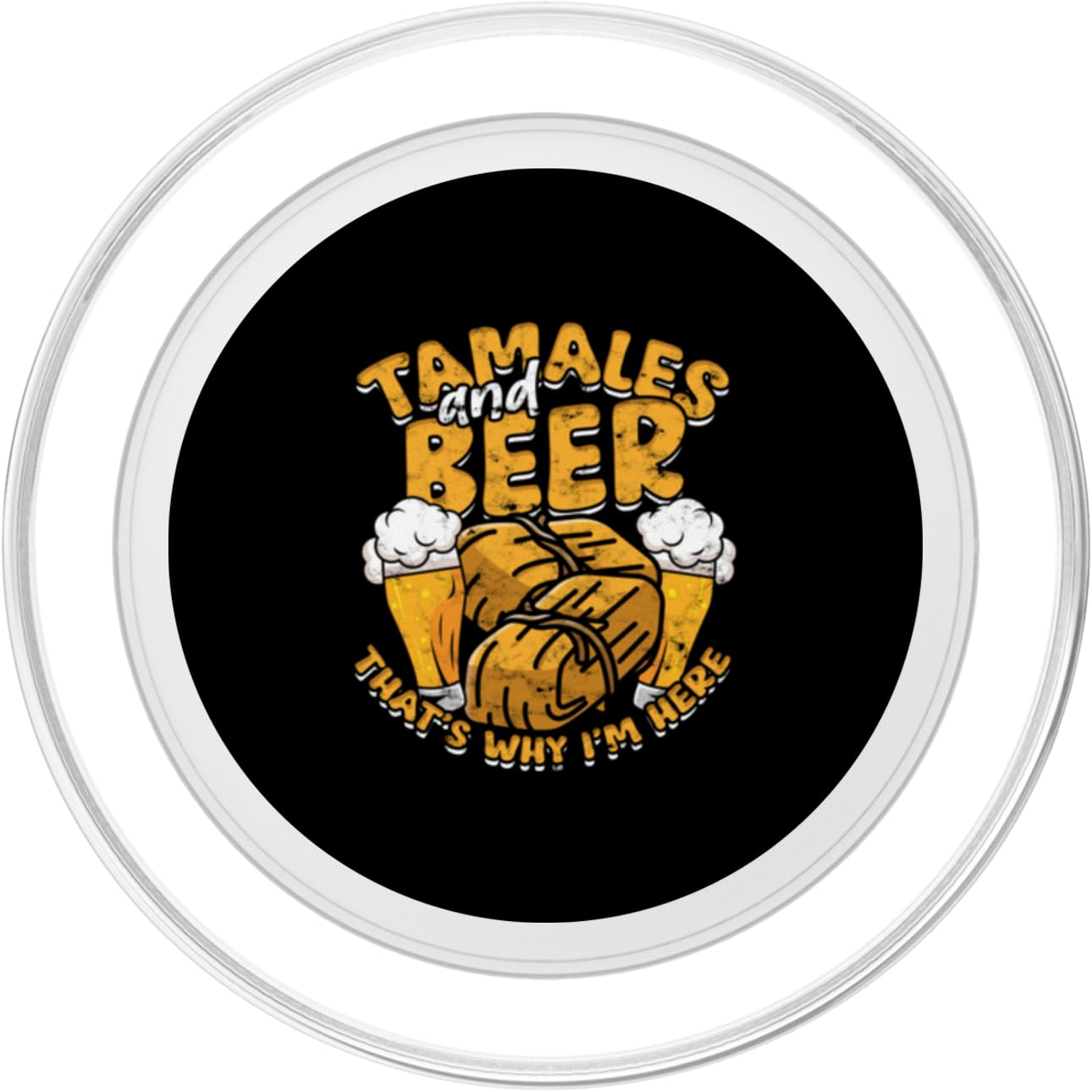 Tamale Making Crew Hot Tamales I Love Tamale PopSockets PopGrip for MagSafe, Clear - Image 2
