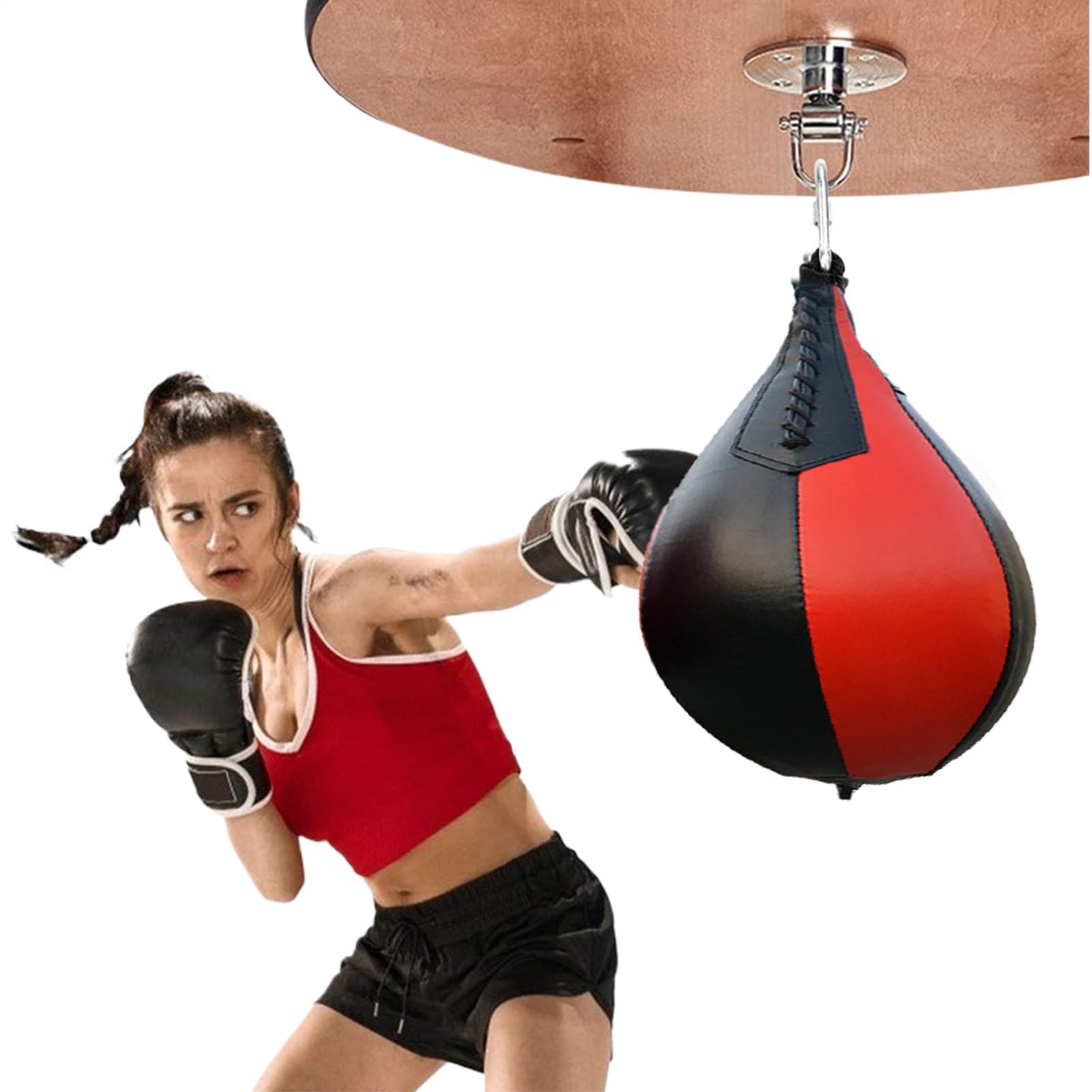 Speed Ball Pear Ball – Boxing Erwachsene Wind, universelles Hängespinner Gerät, Kombinationszubehör-Set aus Metall | Schnelle Installation der Fitness zu Hause, Ausrüstung D
