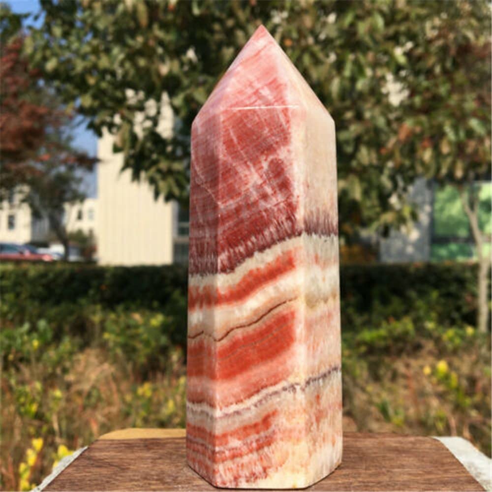 Kristallsteine, natürlicher Schweinestein, Säule, Quarzkristallturm ERTEYIN (Size : 550-600g)