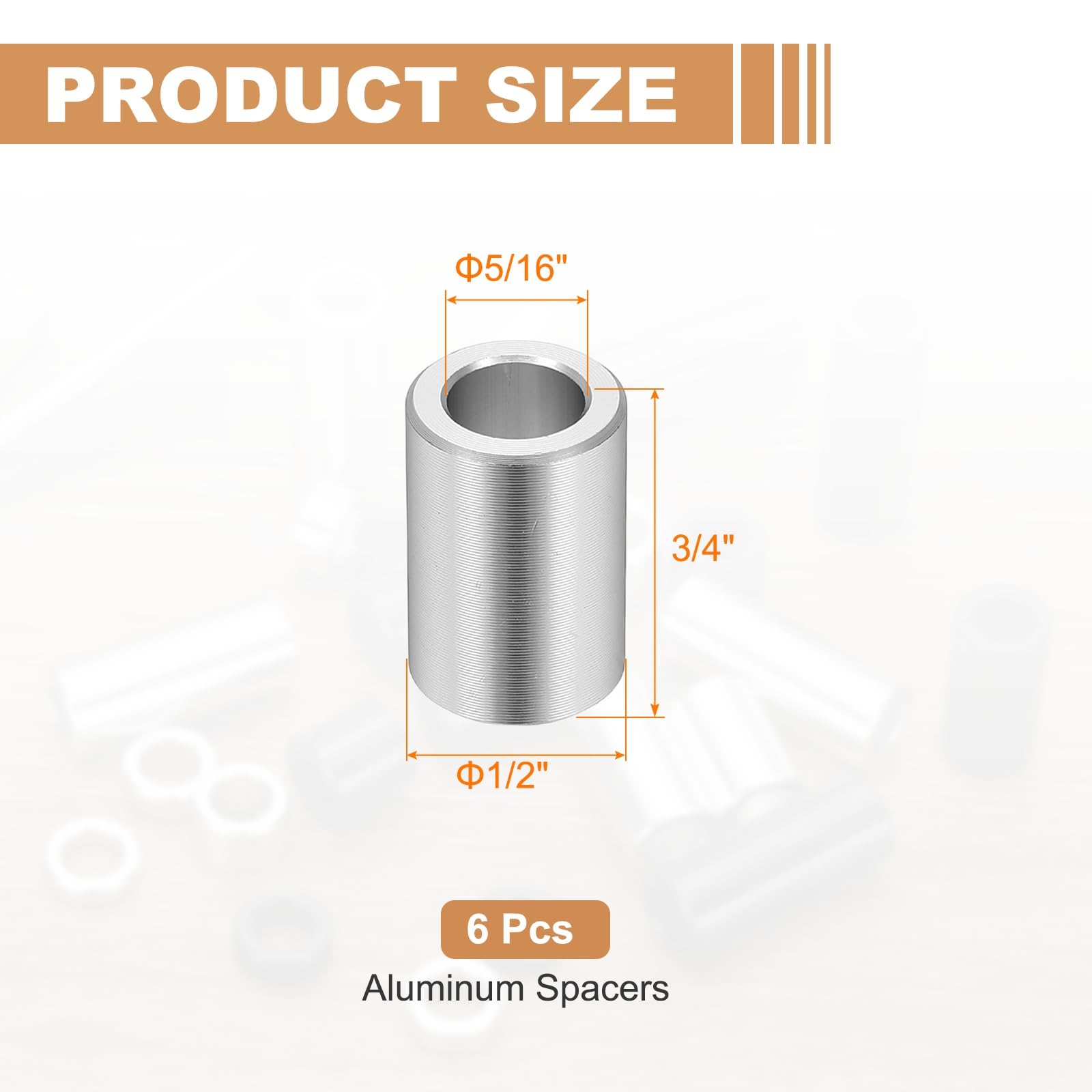 PATIKIL 6PCS Aluminum Spacers - Image 2